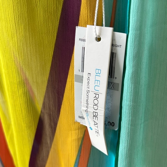 Bleu Rod Beattie India Bazaar Rainbow
Kaftan Sheer Tie Front Swimsuit Cover Up - Picture 3 of 6